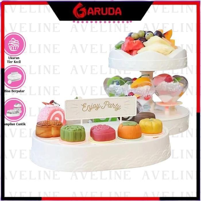 Jual Aveline Table Meja Cupcake Go Round Rotating Meja Putar/Display Makanan Penutup /Dessert/Sushi/