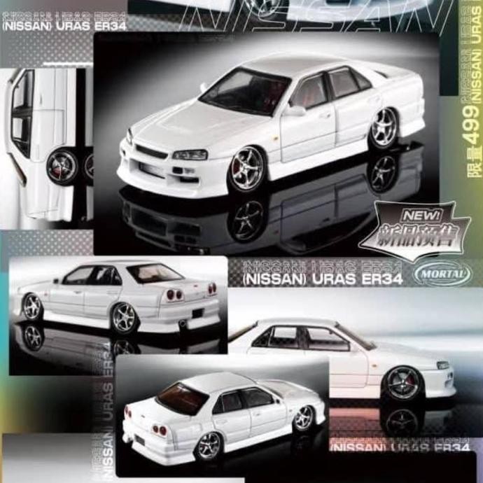 Murah Mortal 1:64 Nissan Uras Er34 Pearl White Without Tail Tin