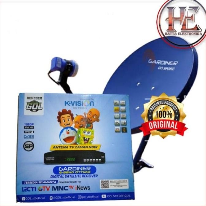 CO SATU SET PARABOLA MINI KECIL RECEIVER K-VISION GOL GARDINER OTTIMO