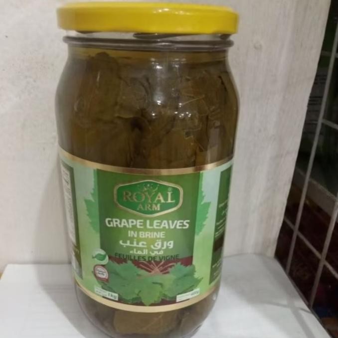 

Daun Anggur Royal ARM Grape Leaves IN Brine berat bersih 1kg