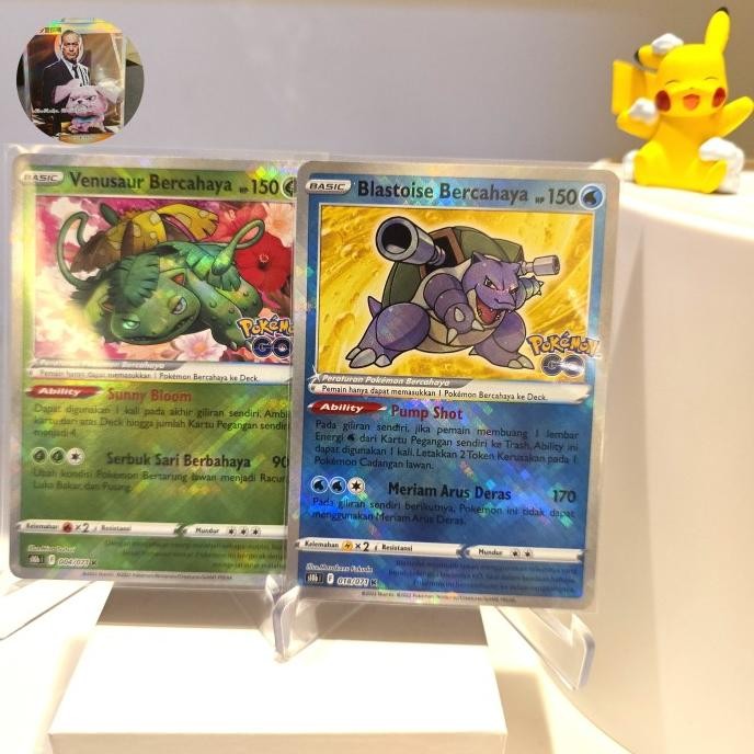 Murah Venusaur Blastoise Bercahaya Pogo Kartu Pokemon Tcg Indo
