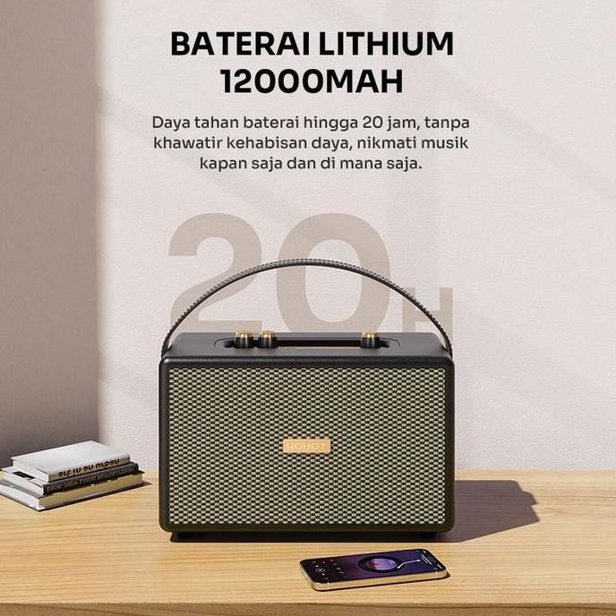 Murah Robot Speaker Bluetooth New Rb80 Speaker Retro Bluetooth 5.3 Original - Garansi 1 Tahun [Bisa 