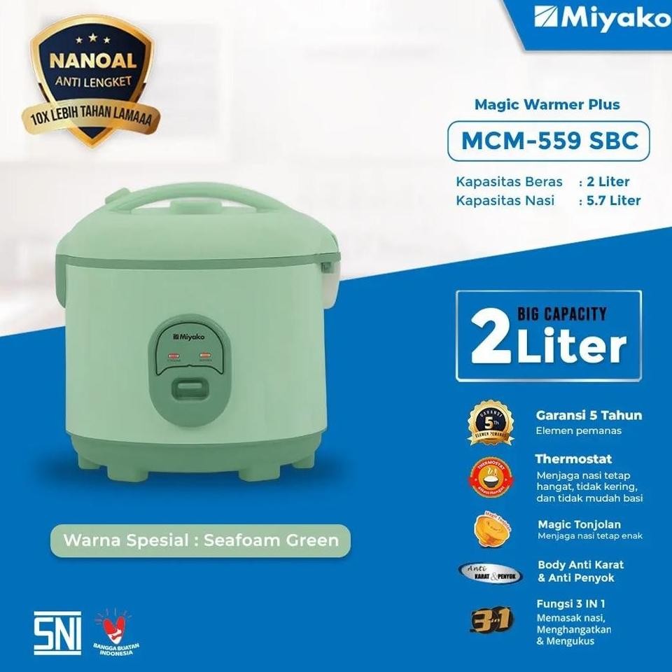 MIYAKO - MCM-559SBC 2L | mejikom | magic com | magicom | penanak nasi | rice cooker 2 liter | mejiko