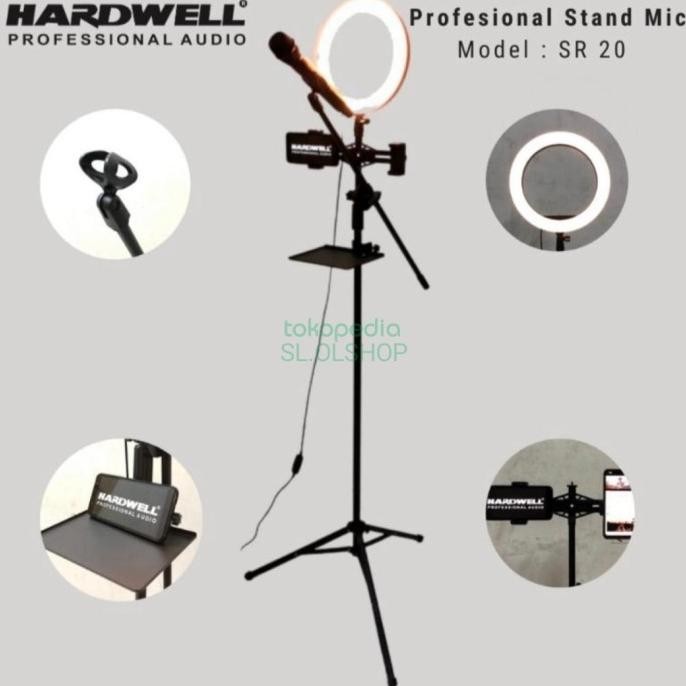 Stand Mic Sr20/Lampu Live Studio Sr 20 Original Tatakan Soundcard Co
