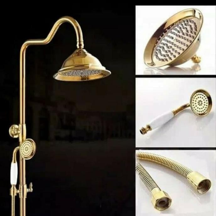SHOWER TIANG GOLD/SHOWER COLUMN 3 WAY CLASSIC GOLD EMAS MODEL TOTO