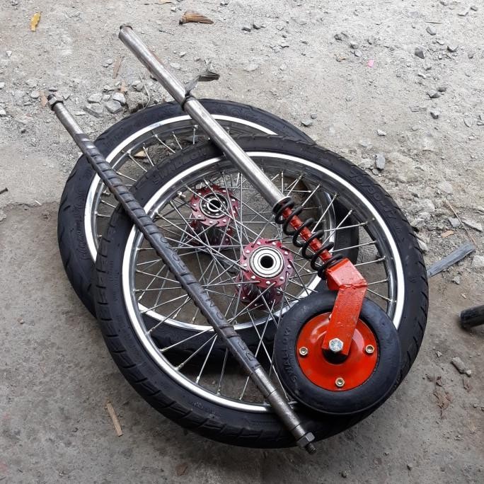 Roda Gerobak Ruji Motor 17Inch & Roda Gletrek Roda Kastor Ban Gerobak