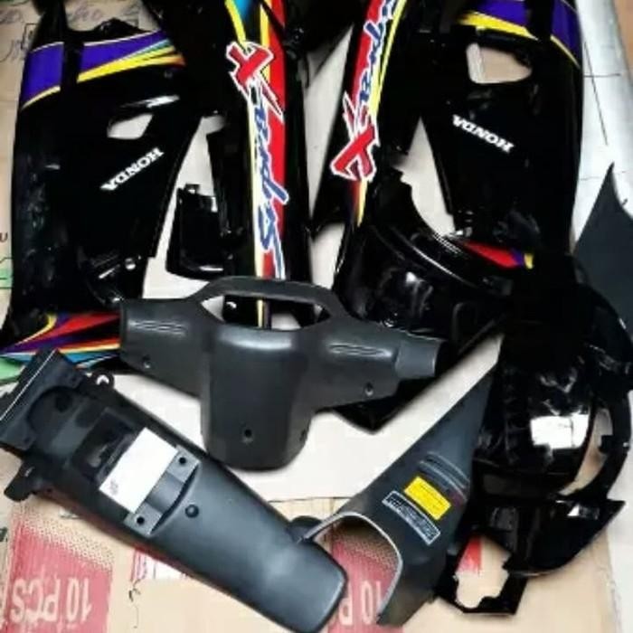 Cover Body Honda Supra X Lama Full Set Plus Striping Original Dan Terpercaya