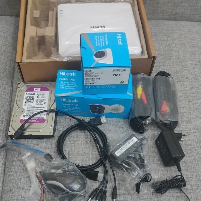Promo Paket Cctv 4 Camera Hilook Dvr Stealth 4Ch