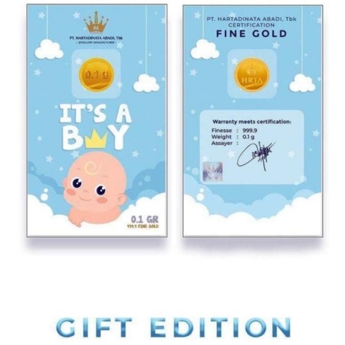 LOGAM MULIA EMAS BABY NEW BORN BOY & GIRL GIFT 99.99%