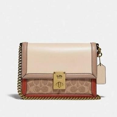 Sale Hutton Shoulder Bag In Colorblock Signature Canvas C2795