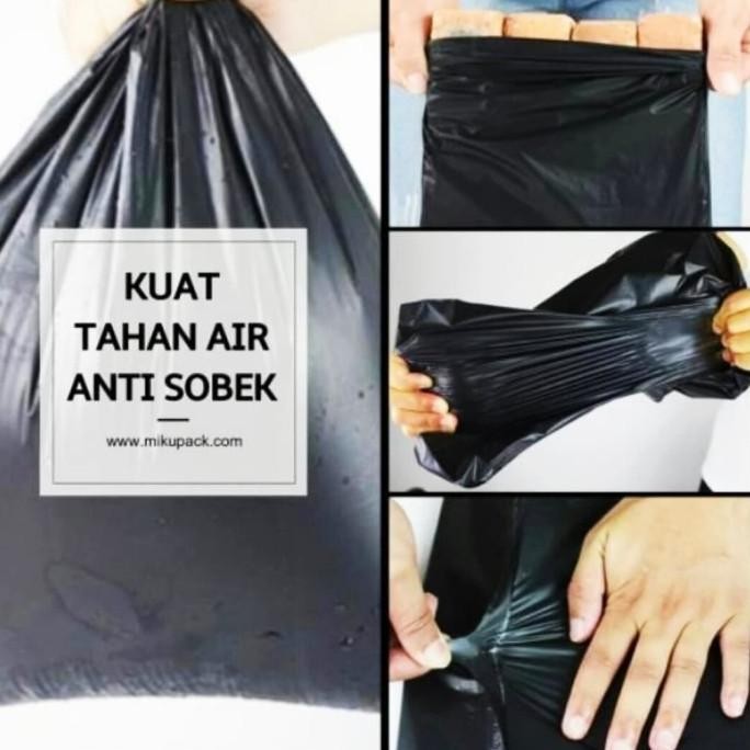 

Kantong polymailer amplop JNE hitam 25x35 lem permanen murah