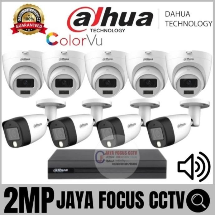 Murah Paket Cctv Dahua 16 Channel 9 Cctv 2Mp Colorvu Audio Lengkap