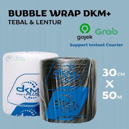 

PLASTIK BUBBLE WRAP DKM+ BLUE PREMIUM, MURAH (30CM X 50M) murah
