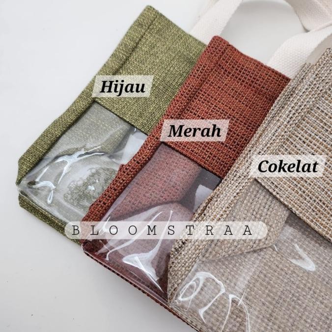 

[ LICORICE ] Hampers Bag Jute Tas Souvenir 21x20x13 cm Tas Goni Mika murah