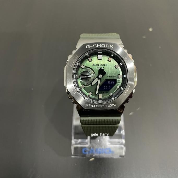 Casio Gshock GM 2100B-3A Forged Stainless Steel Bezel murah