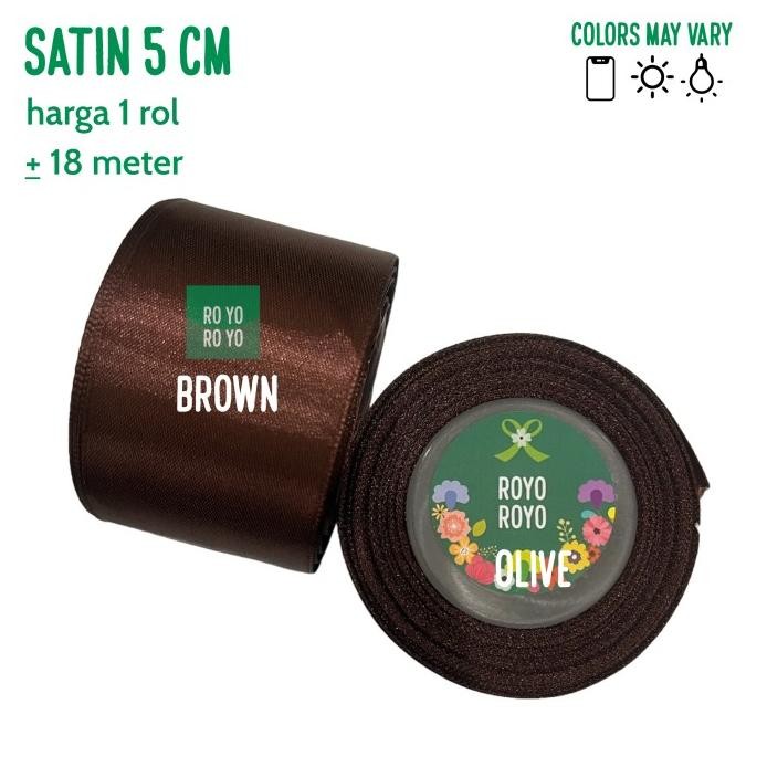 

RIBBON BY ROLL | Pita Satin 5 cm per Rol murah