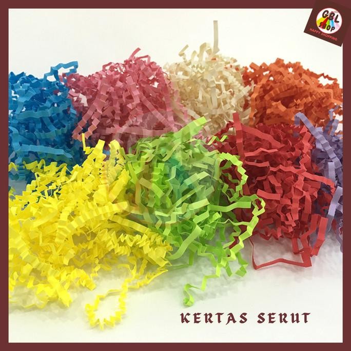 

Kertas Serut Keriting Kertas Cacah Hiasan Hampers Sherdded Paper 100gr murah