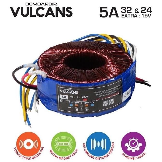 Trafo Toroidal 5A Ct 24V & 32V Vulcans Donat New Stok