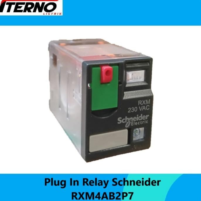 Rxm4Ab2P7 220Vac Relay Schneider Socket Rxze1M4C Setara My4N 14 Kaki New Stok