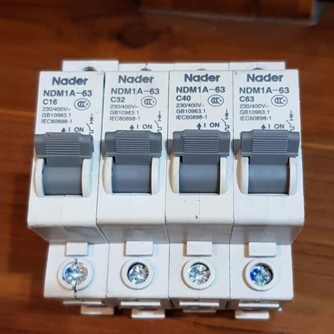 ORIGINAL MCB AC/DC Nader NDM1A-63 NDB2-63 1P 16A 32A 40A 63A AC 220Vs DC 80VDC
