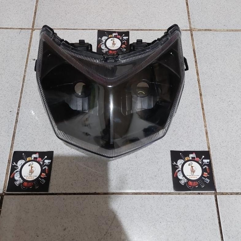 Termurah Reflektor Lampu Depan Supra X 125 Fi K41 2014-2024 Custom Smoke Hitam Bahan Biled New