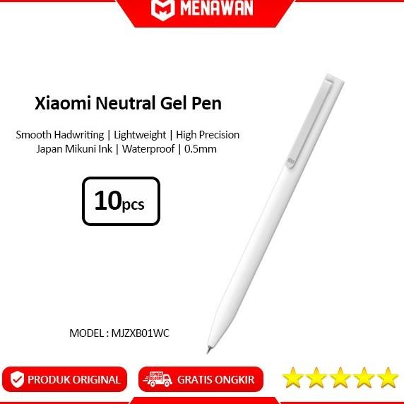 

TERMURAH - Xiaomi Neutral Gel Pen Mikuni Ink Gel Japan Pulpen Pena Pack 10 Pcs