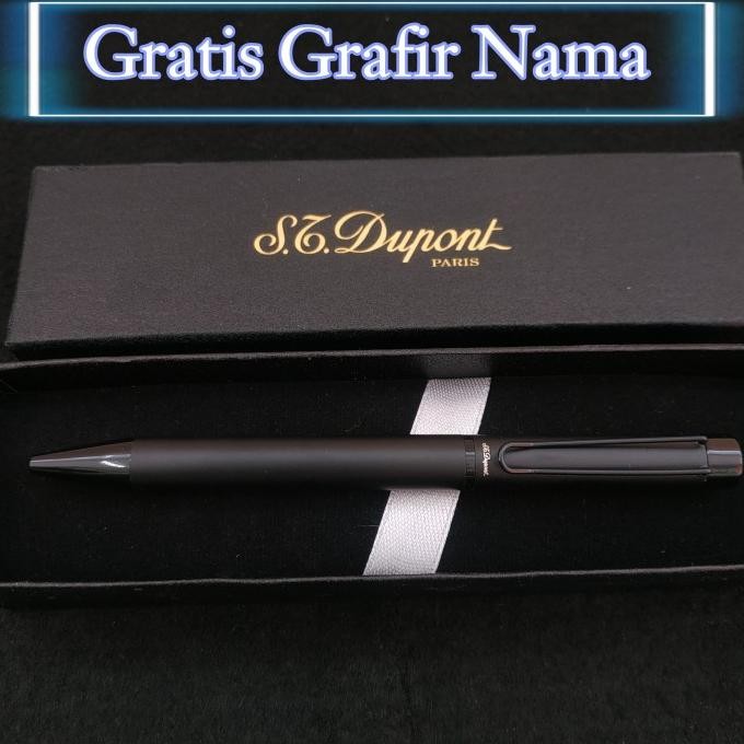

NEW pulpen ballpoint mewah st dupont black titan exclusive gratis grafir
