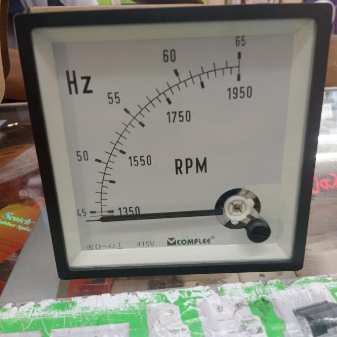 Hz Meter +Rpm 45-65 415V Body 96X96 New Stok