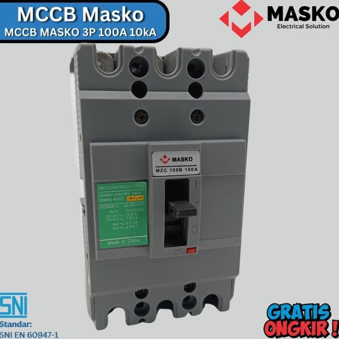 Mccb Masko Nfb 3P 3 P 3 Pole 100A 100 A 100 Ampere 10Ka 10 Ka New Stok