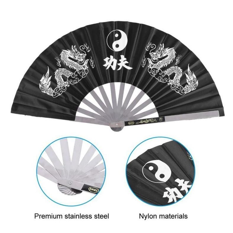 gq-68 Kipas Tangan Lipat Kungfu Lipat Kipas Kungfu Jumbo Kipas Silat Untuk Pertunjukan Tari Kipas Na