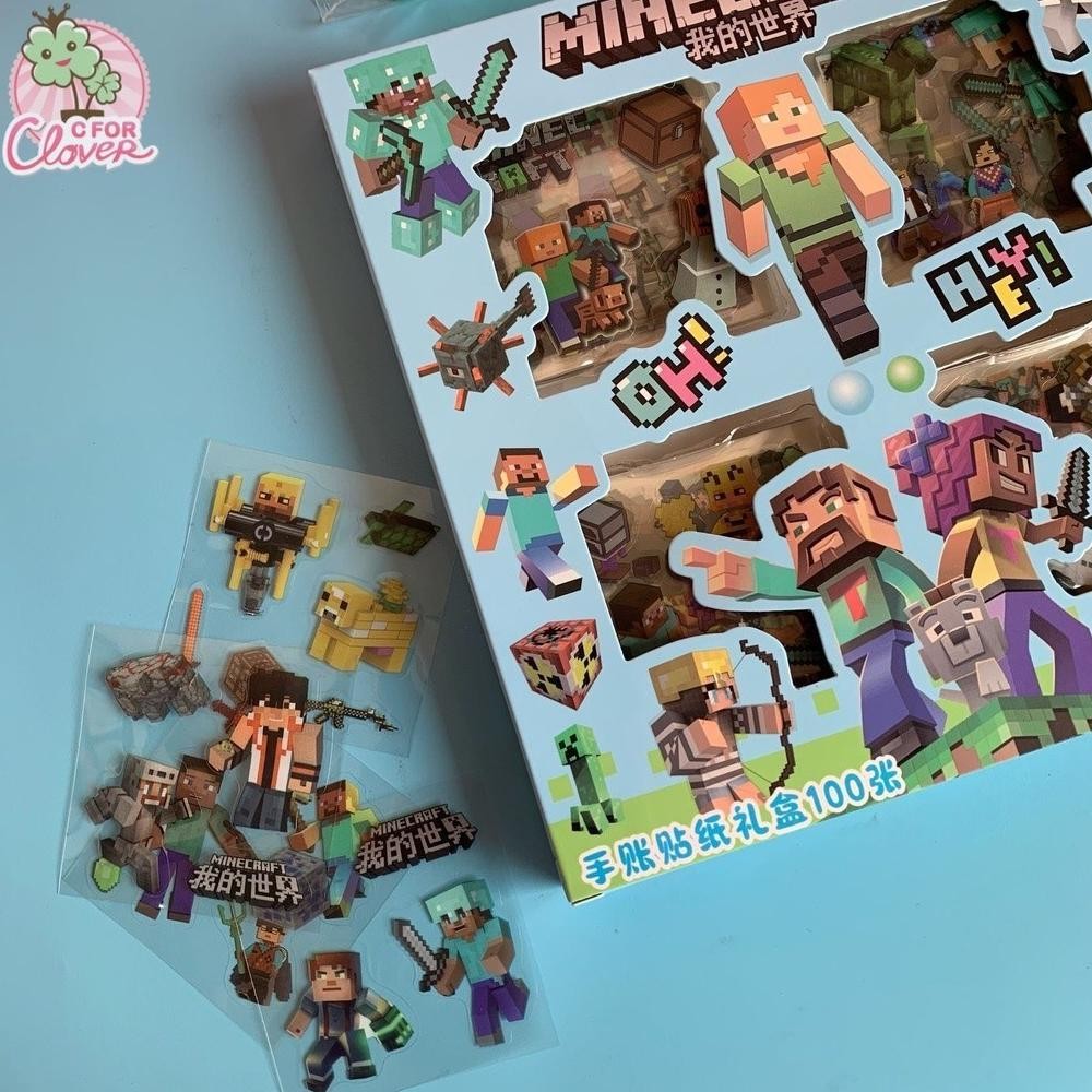 

rwe-45 STICKER SET BOY SERIES ISI 100 stiker motif laki games permainan robot roblox minecraft Original