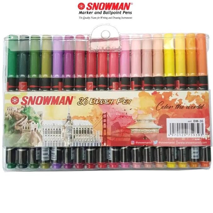 SNOWMAN BRUSHPEN, BRUSH PEN ISI 36