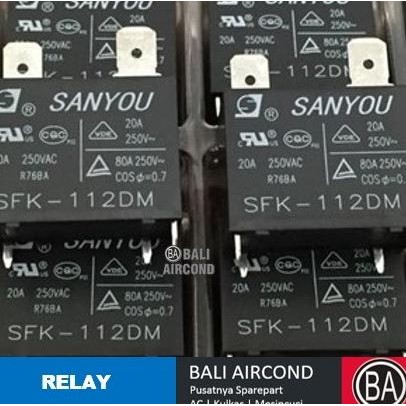 Rilai Rilay Sanyou Sfk 112Dm 20A 250V Relay Modul Pcb Ac Lg New Stok