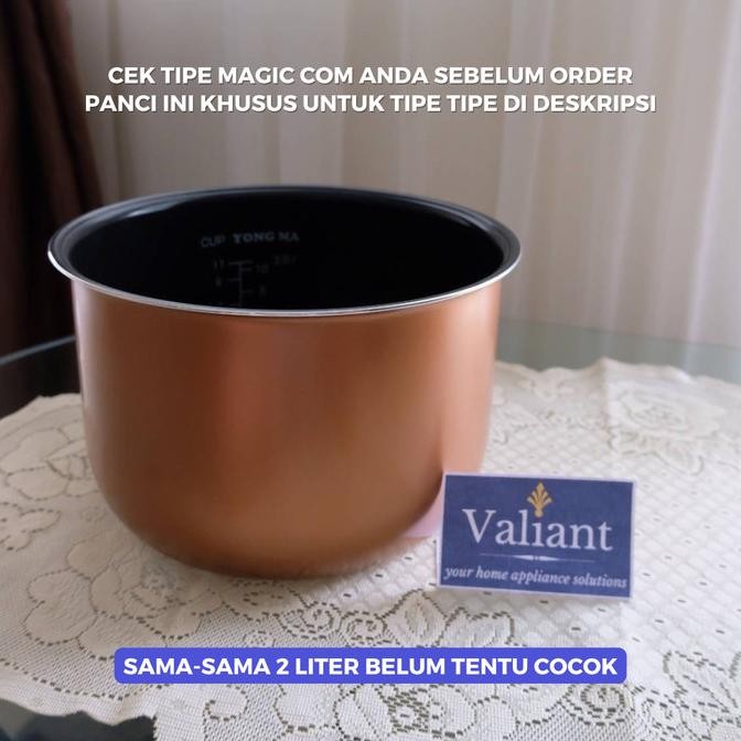 Panci Teflon Inner Pot Magic Com Yong Ma 2 Liter (NON WING)