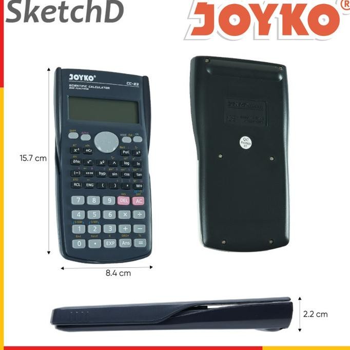 

Kalkulator ilmiah Joyko Scientific Calculator CC 23 CO RIY'