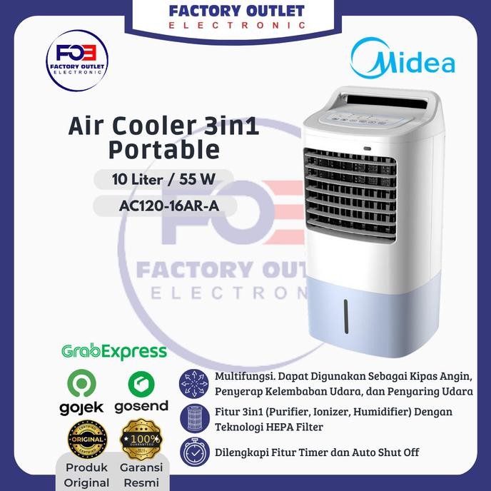 MIDEA AC120-16AR-A Air Cooler AC Portable Standing 3in1 ENC
