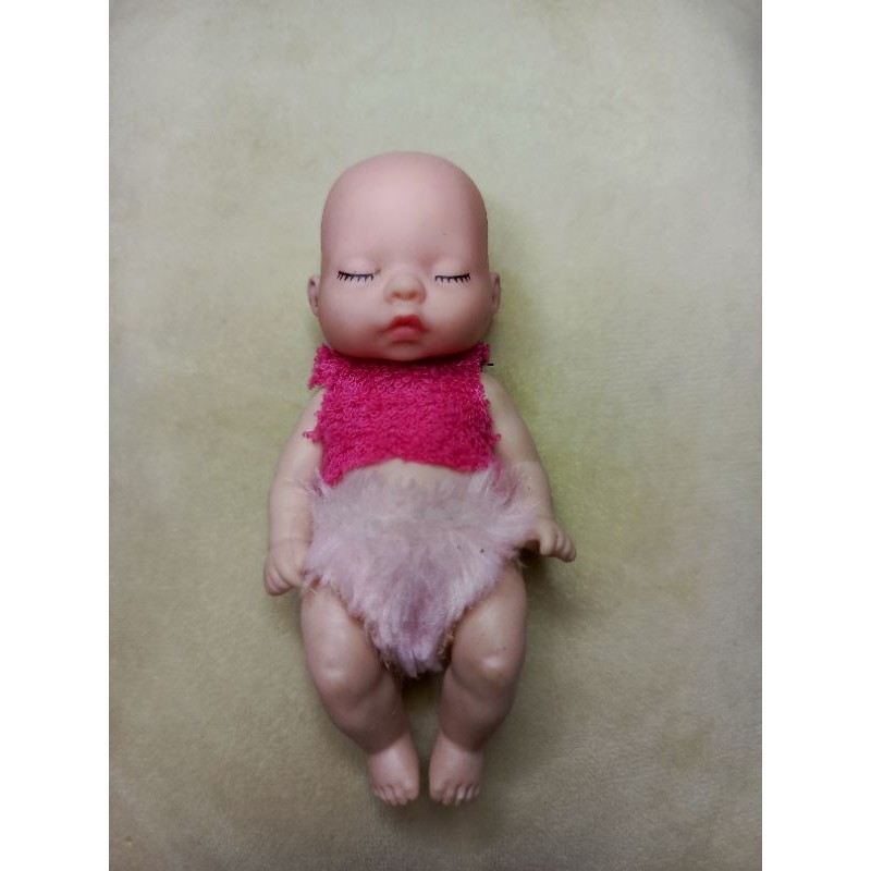 boneka bayi mini baju pink