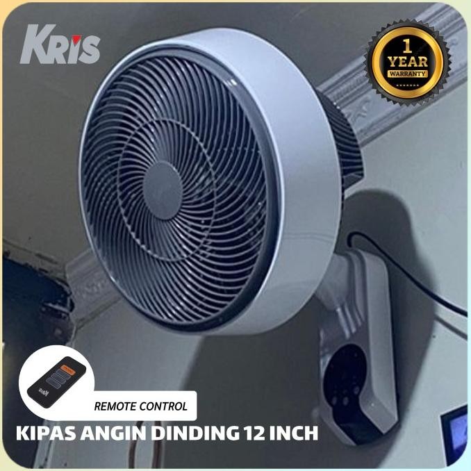 Original Kipas Angin Dinding 16 Remote Kris | Wall Fan Krisbow