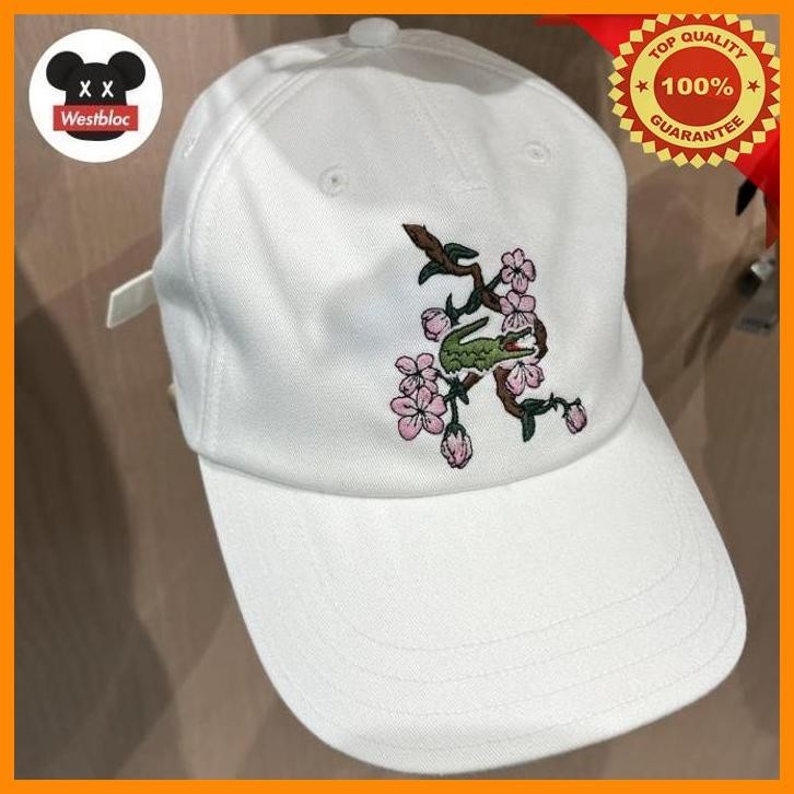[WES] LACOSTE TOKYO EXCLUSIVE SAKURA SEASON EDITION LOGO CAP (WHITE) - NOT FRAGMENT UNDEFEATED MASTE