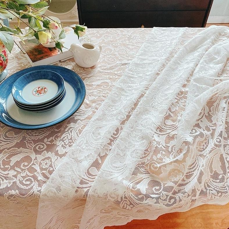 Qw-45 Taplak Meja Makan Ukuran 140X200Cm / Lace Table Runner Taplak Meja Panjang Renda - Taplak Meja
