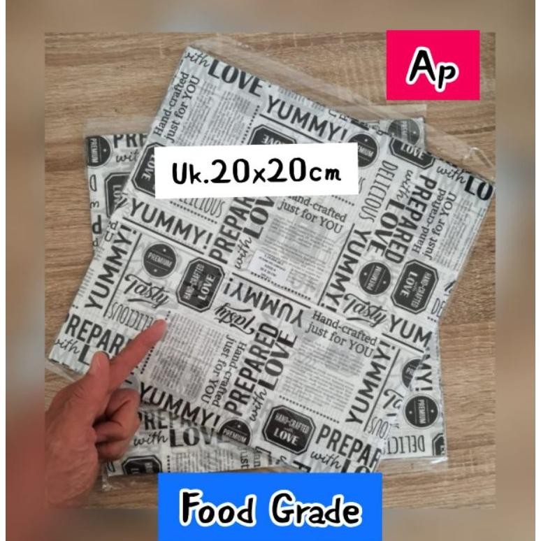 

Viral Wax Paper / Kertas Baking Laminasi Ber Motif Uk 20 X 20 Cm ~ Food Grade