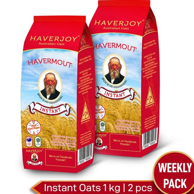

HAVERJOY WEEKLY PACK INSTANT OATS 1KG - 2 PCS