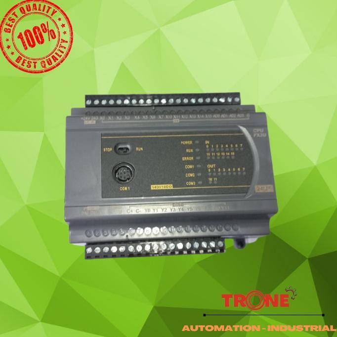 Plc Fx3U-24Mr Fx3U-24Mt Rs232 Rs485 24Vdc Plc New Stok