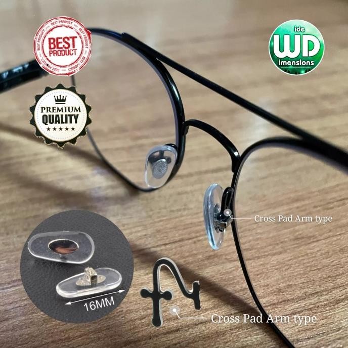 BARU NOSE PAD SILICONE NOSE PAD CROSS TYPE PAD ARM NOSEPAD KACAMATA RAYBAN