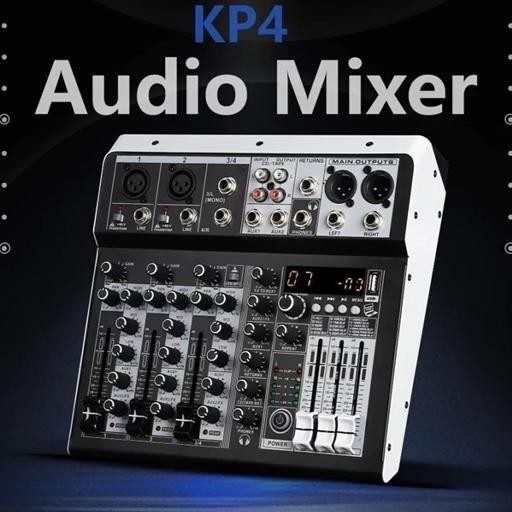 {Exclusive Aji_Mashel} Mixer 4 Chanel Mixer Audio Mixer 4 Chanel /Mixer Mini/ Amplifier Bluetooth Mi