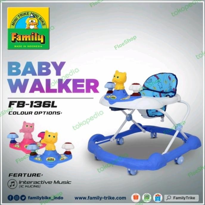 Baru Baby Walker Family 136 -Roda Buat Berjalan Bayi Family-Box bayi Family