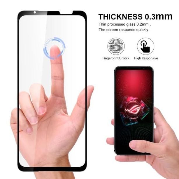ASUS ROG PHONE 5S PRO TEMPERED GLASS FULL COVER FULL SCREEN murah