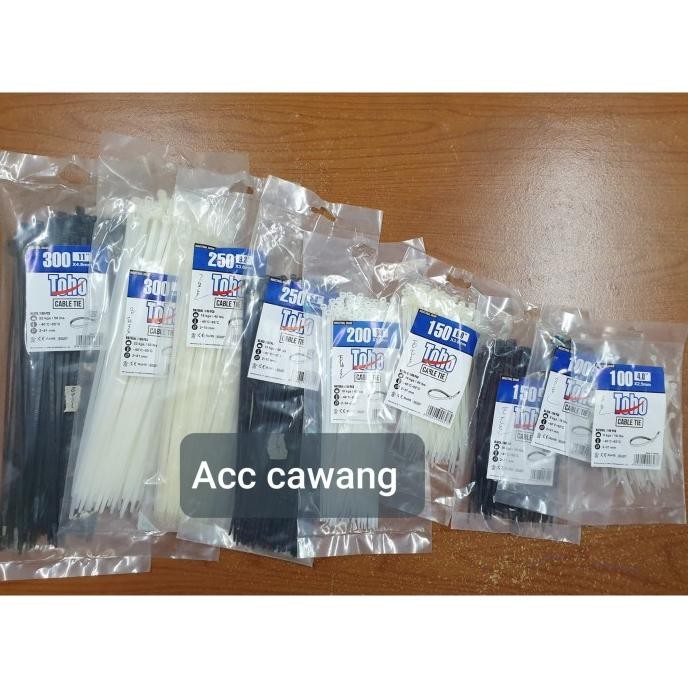 

ready Kabel Ties Toho 300 / 11in 30cm x 4.8mm Industrial Grade Hitam Putih murah