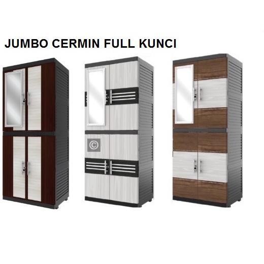 Lemari Plastik Ebony Naiba 4 Susun 9524 - MIROR Cermin Kaca RAK