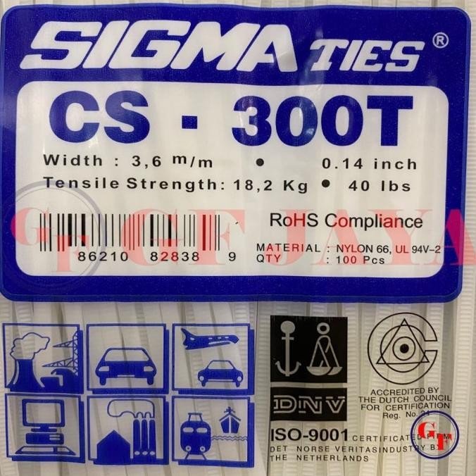 

ready Kabel Ties Sigma CS 300T / 30cm Putih CS300T Cable Tie White 30 cm murah